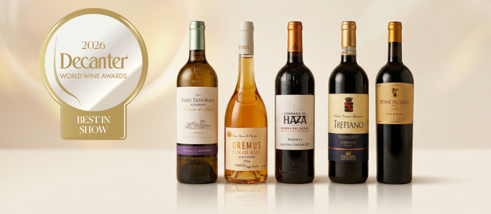 Coppo Pomorosso Nizza 2022 — Best in Show DWWA 2026, um dos cinco rótulos do portfólio Mistral premiados